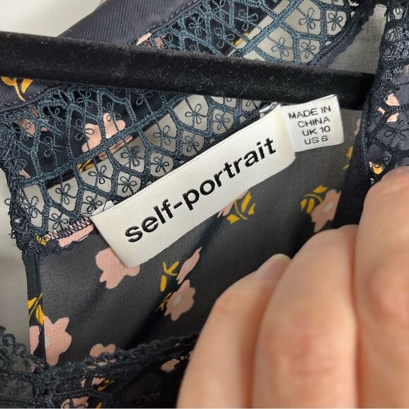 Self-Portrait Twist Front Ditsy Dress 6 - Picture 3 of 8